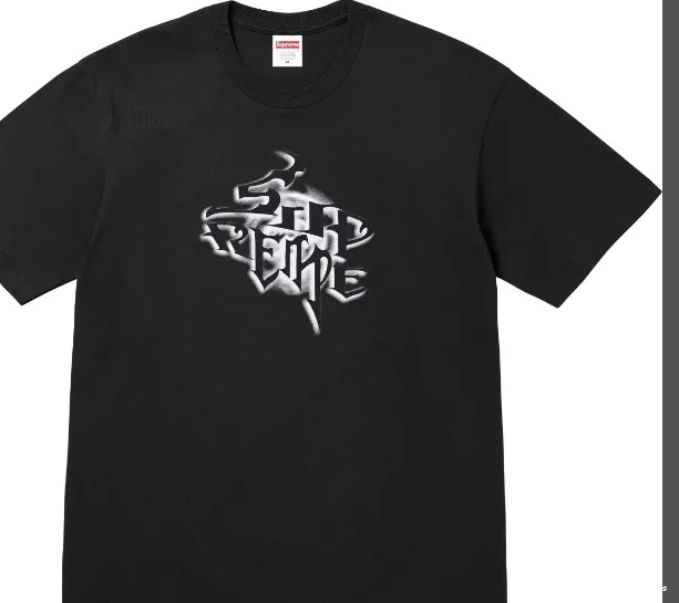 XL L printed T-shirt and black WEEK18 M in 24FW white S letter 1021
